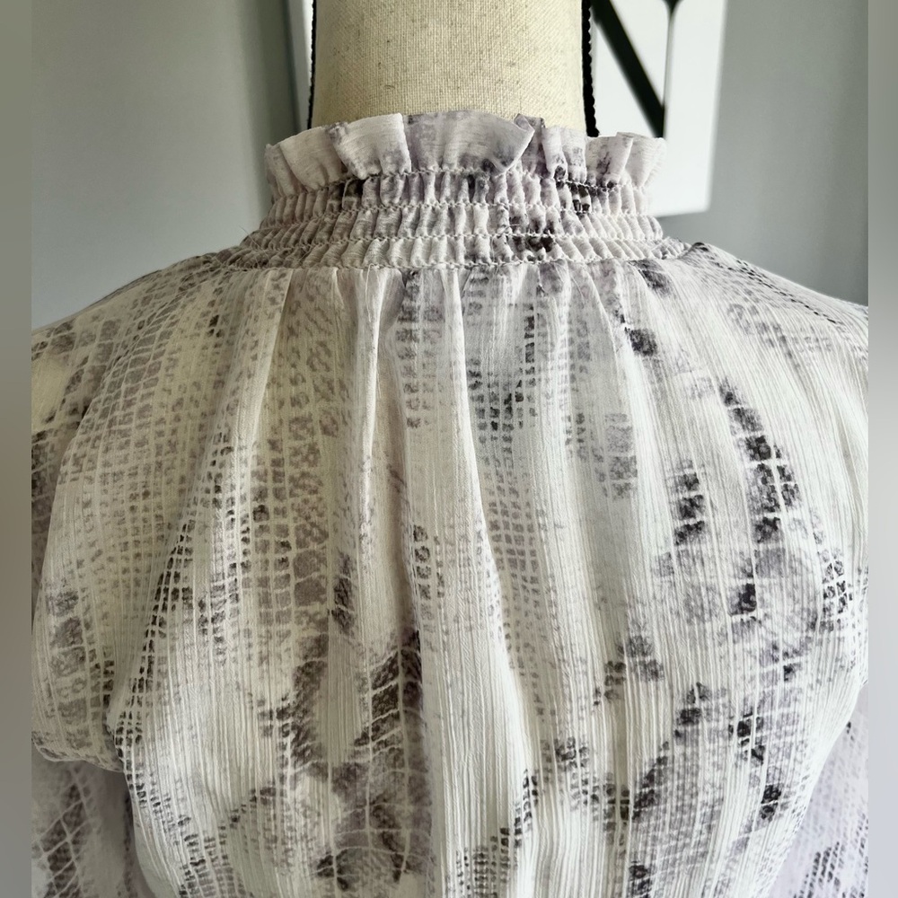 White House Black Market Snake Print Blouson Dress - Picture 7 of 12